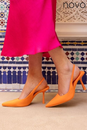 Novo Orange Regular Fit Zafu Slingback Court Shoes (829199) | £34