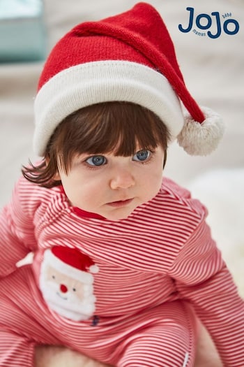 JoJo Maman Bébé Red Knitted Father Christmas Hat (8292Z5) | £15.50