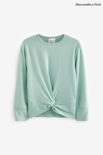 Abercrombie & Fitch Blue Long Sleeve Twist Front Top (829650) | £19