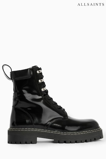 AllSaints Black Heidi Boots (829737) | £249