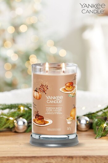 Yankee Candle Brown Signature Large Tumbler Pumpkin Maple Crème Caramel Scented Candle (830284) | £32