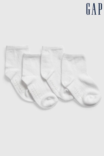 Gap White Crew Socks 4 Pack (830291) | £8