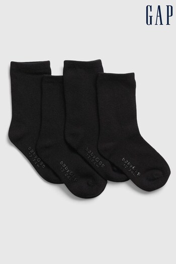 Gap Black Crew Socks 4 Pack (830292) | £8