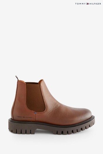 Tommy Hilfiger Premium Chunky Chelsea Brown Boots (830504) | £170