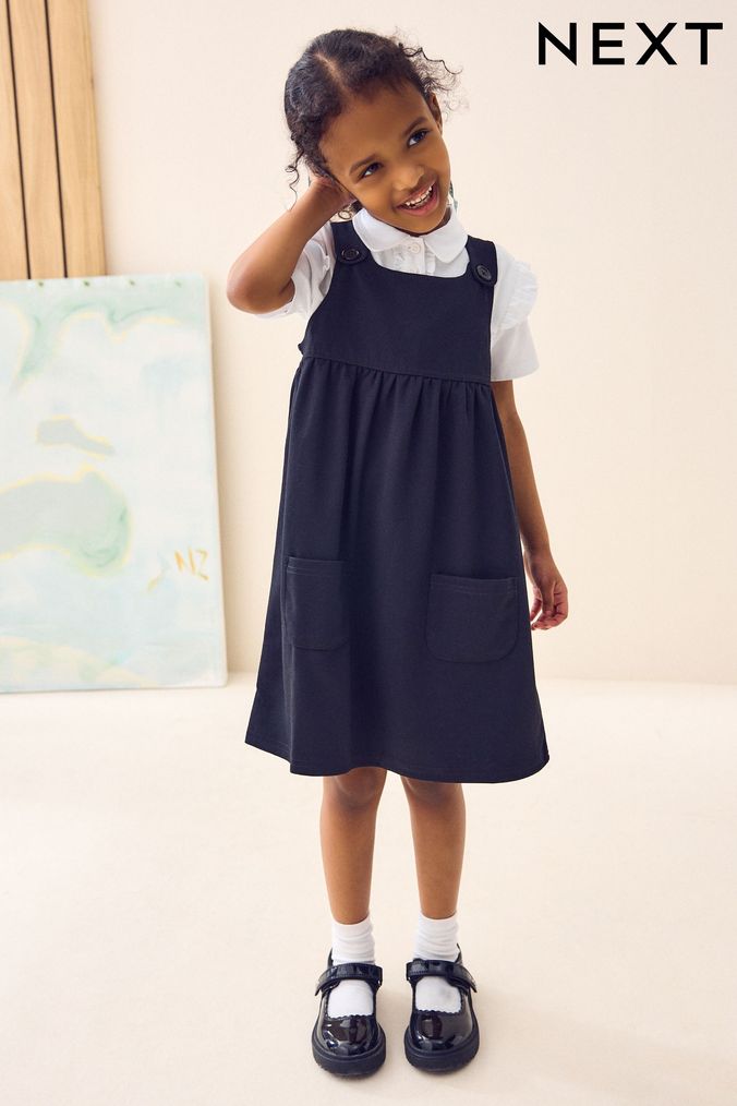 Girls Black Pinafore Dresses Next UK