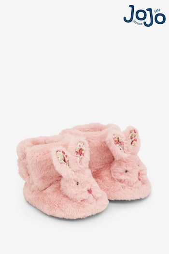 JoJo Maman Bébé Pink Rabbit Slippers (8315Z6) | £18.50