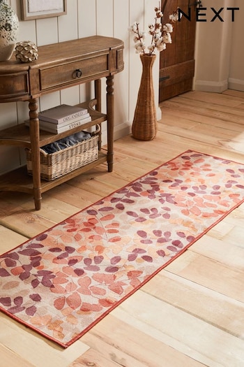 Terracotta Orange Autumnal Leaves Runner (832465) | £30 - £50