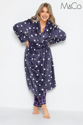 M&Co Purple Hooded Robe (832528) | £27