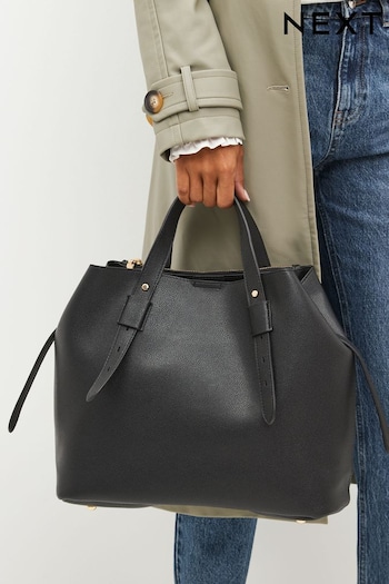 Black Grab Handle Tote Bag (832536) | £42