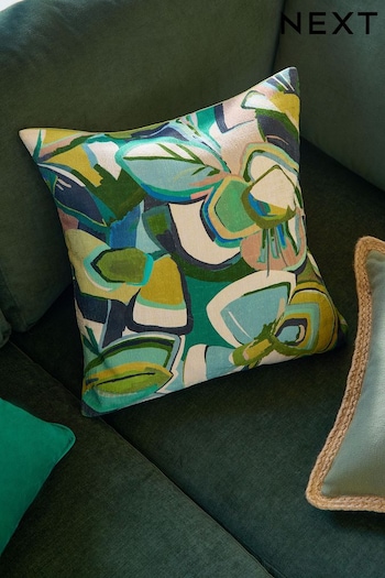 Bright Green 50 x 50cm Multi Green Leaf Cushion (832542) | £22