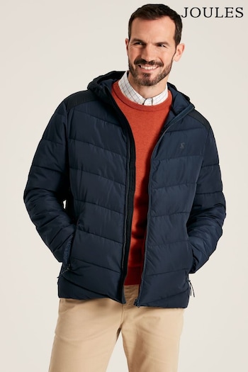 Joules Pearson Navy Padded Shower Resistant Coat (832606) | £79