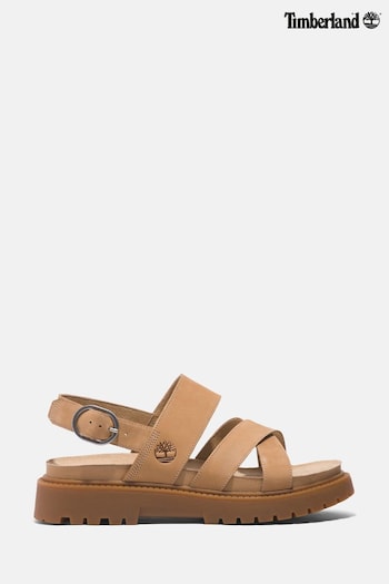 Timberland TB0A2M4DQ201 Cream Clairemont Way Cross Strap Sandals (832728) | £90