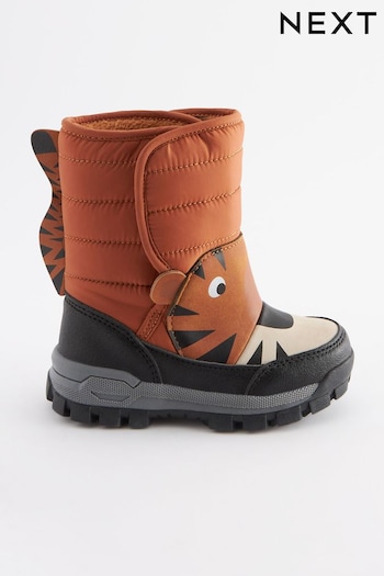 Rust Brown Tiger Character Snowboot' (832777) | £40 - £46