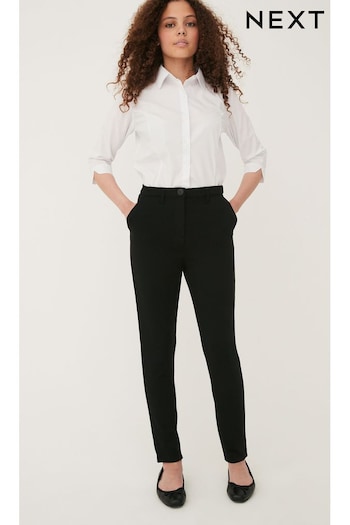 Black Senior High Waist Stretch School Trousers (9-18yrs) (832814) | £13 - £19