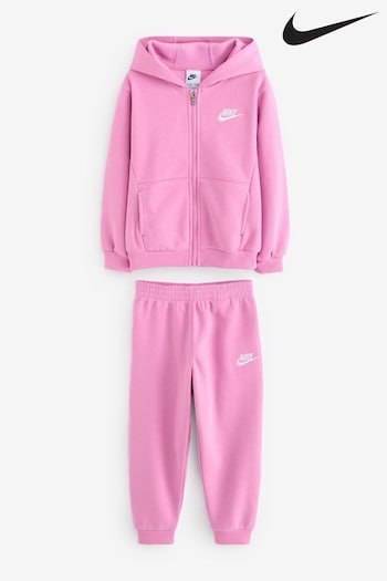 nike Dropping Pink Little Kids Zip Through Tracksuit (832831) | £45