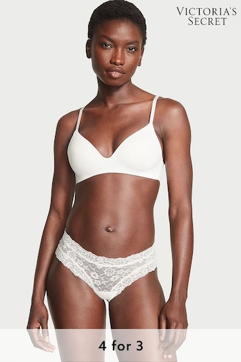 Victoria's Secret Coconut White Cheeky Posey Lace Knickers (833017) | £9