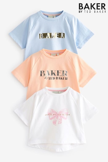 Baker by Ted Baker Multi Long Sleeve Graphic T-Shirts Mattei 3 Pack (833342) | £32 - £39