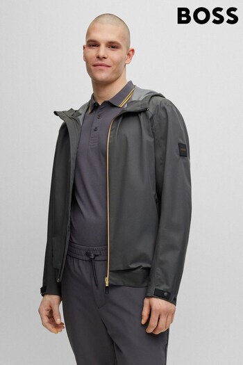 BOSS Grey Water Repellent Hooded Jacket (834489) | £349