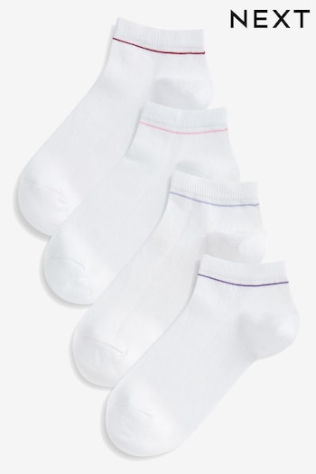 White Modal Trainer Socks 4 Pack (834822) | £7