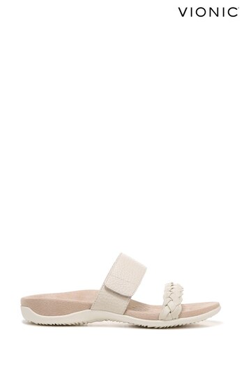 Vionic Metal Tumbled Leather Jeanne Slides (834897) | £45