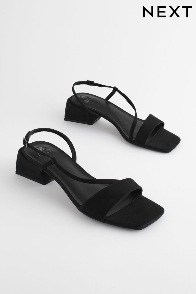 Next black strappy sandals 2025