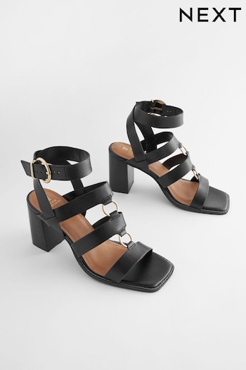 Black Forever Comfort® Strappy Block grey sandals (835535) | £48