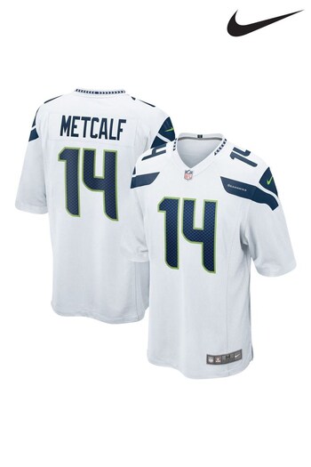 Nike White Seattle Seahawks Road Game Jersey - Draft Pick - DK Metcalf (835804) | £60