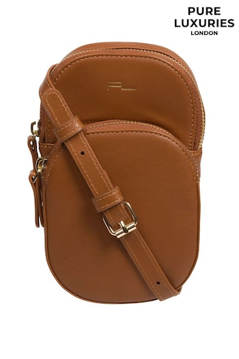 Violet Nappa Leather CrossBody Phone Bag (835841) | £49