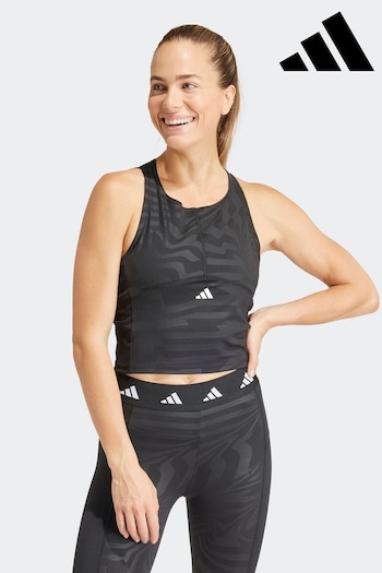 adidas Black Techfit Printed Crop Vest (836119) | £33
