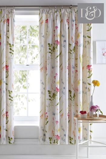 D&D Spring Glade Floral Lined Pencil Pleat Curtains (836477) | £40