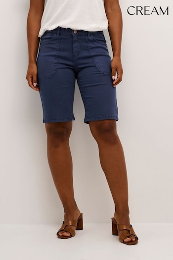 Cream Blue Ann Slim Fit Legging Shorts (836553) | £60