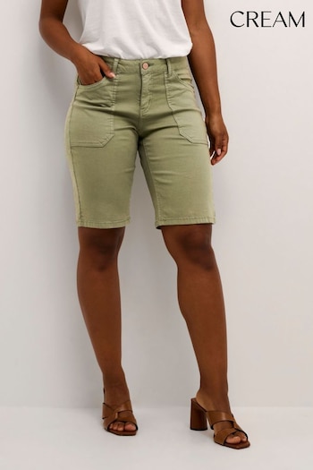 Cream Green Ann Slim Fit Legging Shorts (836743) | £60