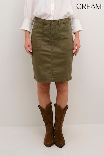 Cream Green Ann Pencil Skirt (836807) | £65