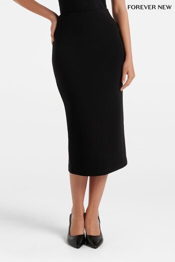 Forever New Black Charlotte Column Skirt (836850) | £45