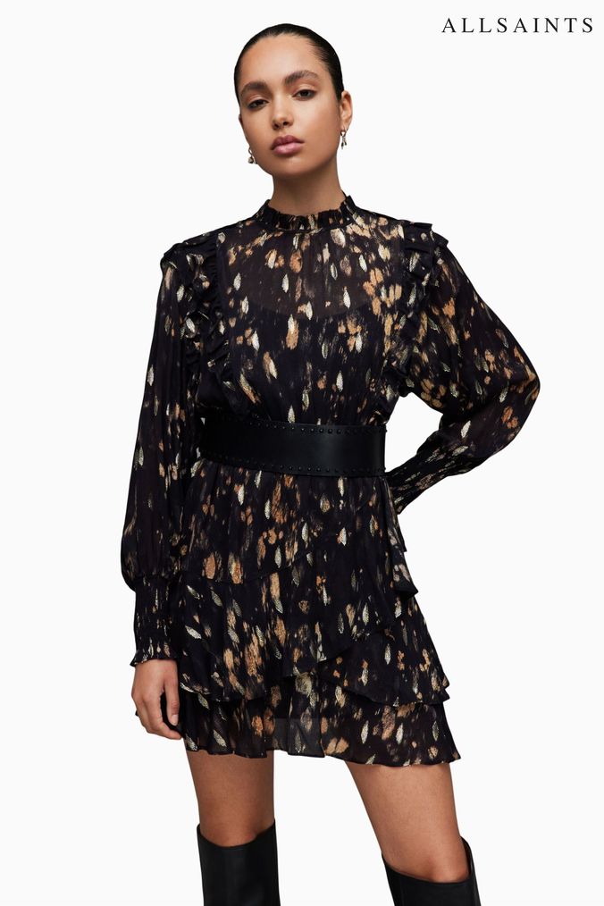 All saints black dress sales