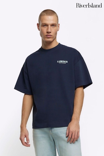 River Island Blue Regular Fit Luminis T-Shirt (837768) | £25
