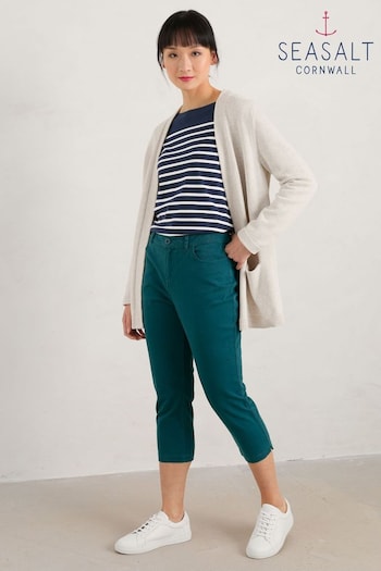 Seasalt Cornwall Blue Albert Quay Slim Fit Crop Trousers (837827) | £53
