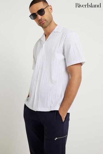 River Island White Formal Seersucker Shirt (837890) | £30