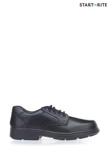 Start Rite Isaac Black Leather Lace Up School Shoes Wide Fit (837919) | £58