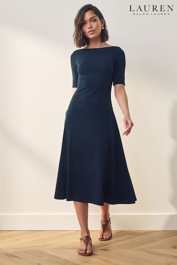 Lauren Ralph Lauren Navy Munzie Midi Dress (838057) | £149