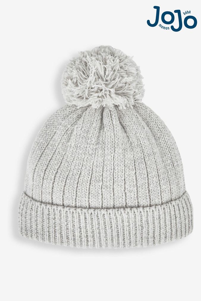 Girls grey pom pom hat outlet