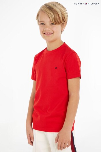 Tommy Hilfiger Boys Red Essential T-Shirt (838140) | £18 - £20