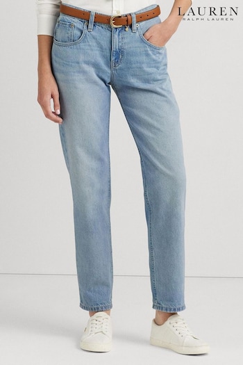 Lauren Ralph Lauren Light Blue Relaxed Tapered Ankle Long Jeans (838267) | £159