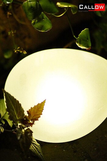 Callow White Garden Large Solar LED Stone Light (838282) | £40