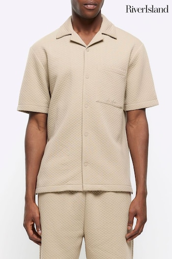 River Island Natural Regular Fit Quilted Shirt (838315) | £35