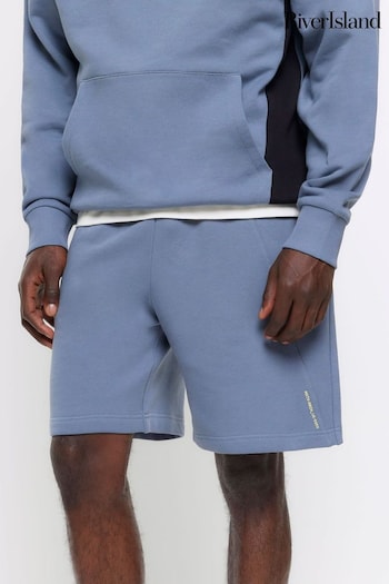 River Island Blue Elasticated Blocked Shorts knee-length (838442) | £30