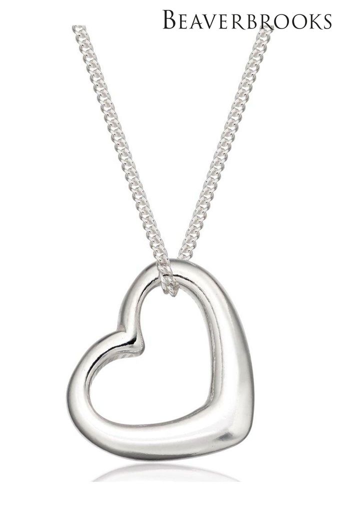 Buy Sterling Silver Curvy Heart Necklace, FREE SHIPPING, Heart Outline  Charm, Curved Open Heart Love Pendant, Valentine's, Mother's Day Gift  Online in India - Etsy