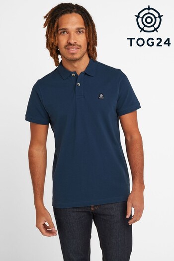 Tog 24 Percy Mens Blue Pique Polo Shirt (838913) | £24