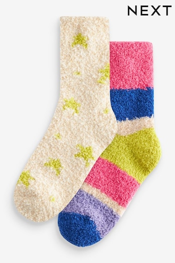 Multi Bright Stripe Cosy Socks 2 Pack (838956) | £8