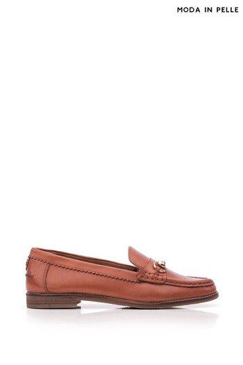 Moda in Pelle Natural Fabina Clean Snaffle Trim Loafers (839223) | £79